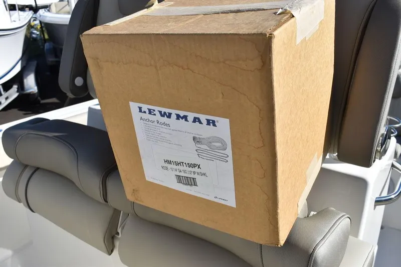 Slide: The Image of Box of Lewmar anchor rode on 2024 Key West 239 FS boat. - 20
