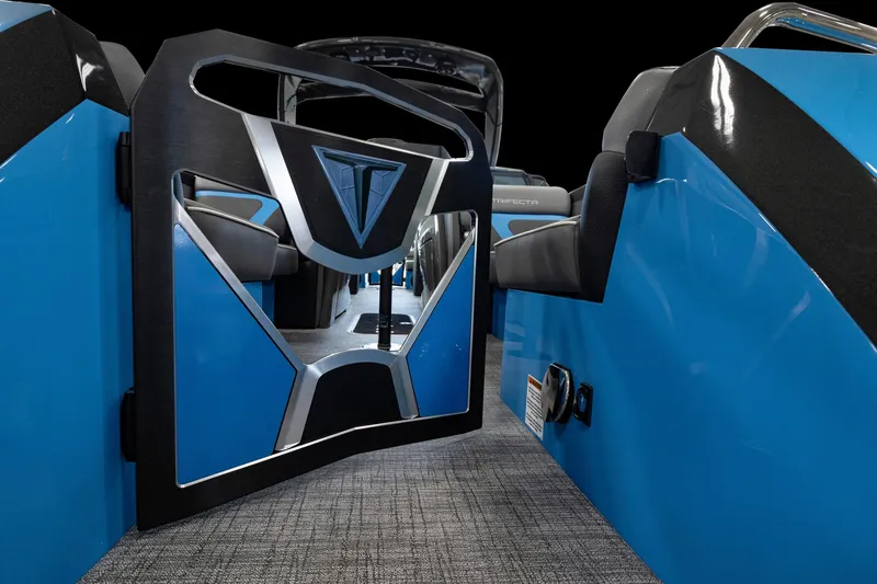 Slide: The Image of 2025 Trifecta 25 Sport RF9 DC 3.0+ interior with blue and black design. - 27