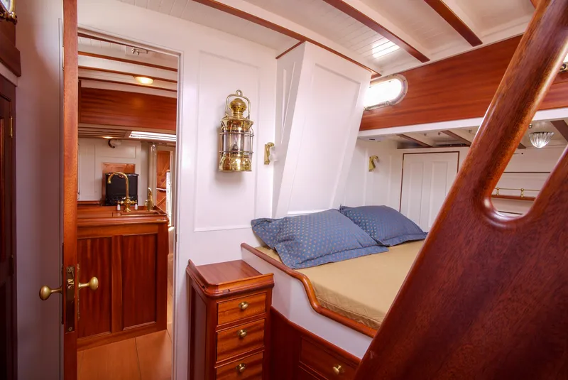 Slide: The Image of Luxurious cabin interior of 2007 Brooklin Boat Yard Sparkman & Stephens 56 Sloop. - 22