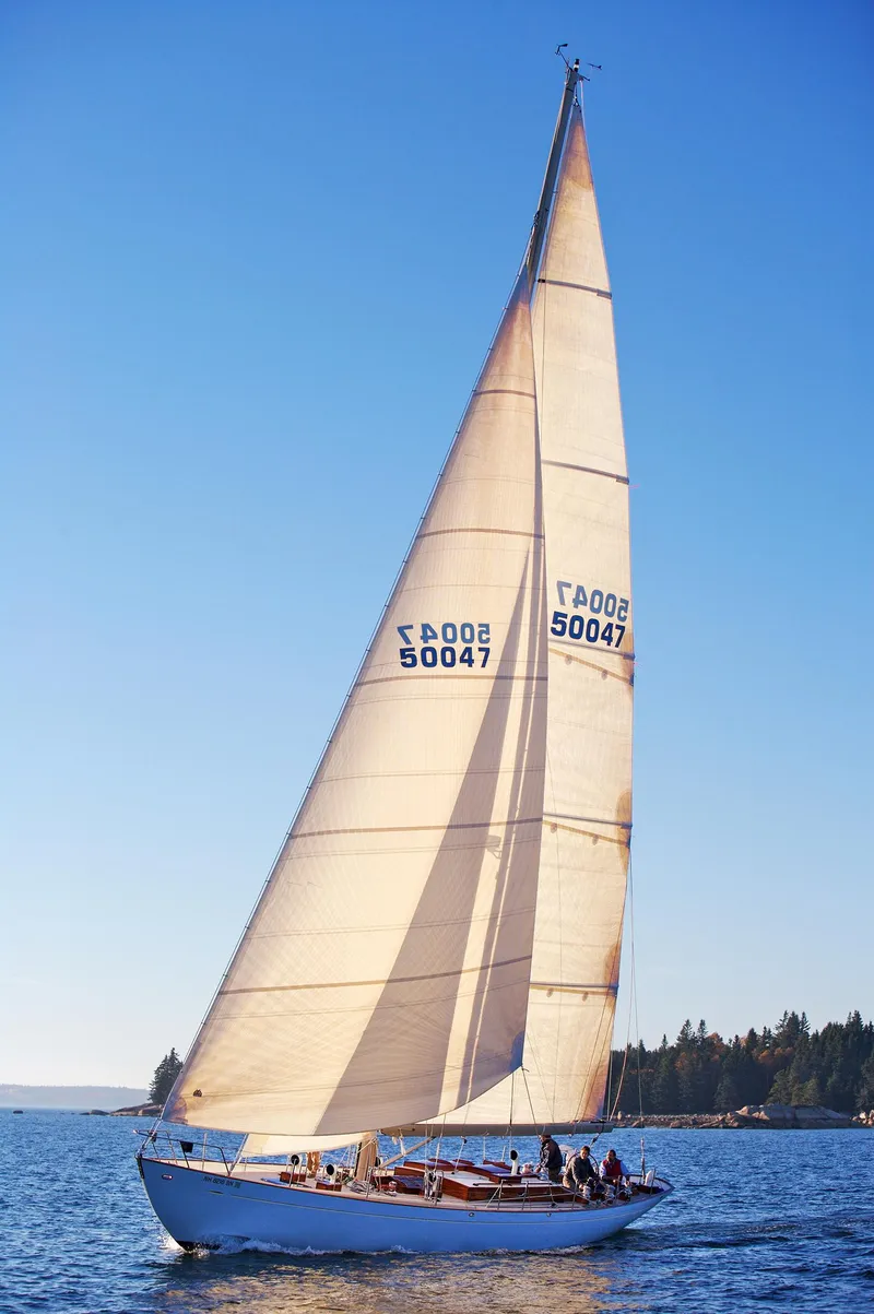 Slide: The Image of 2007 Brooklin Boat Yard Sparkman & Stephens 56 Sloop sailing on open water - 4