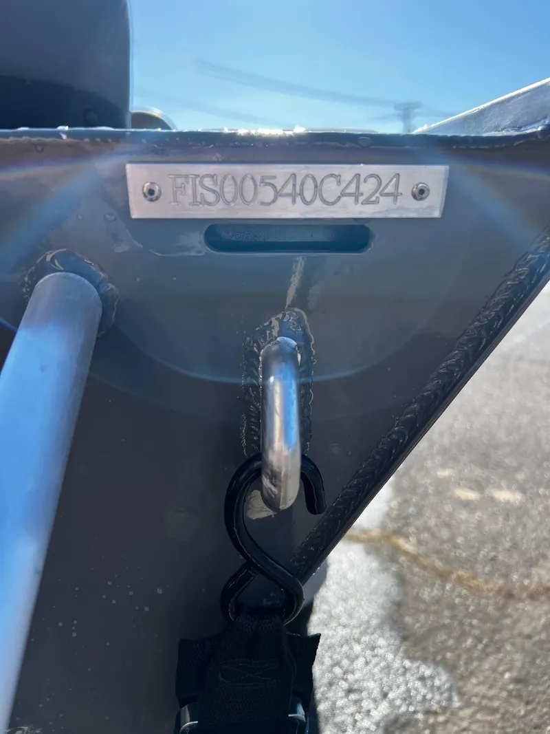 Slide: The Image of 2024 Fish Rite Angler 18 boat hull identification number (HIN) plate. - 14