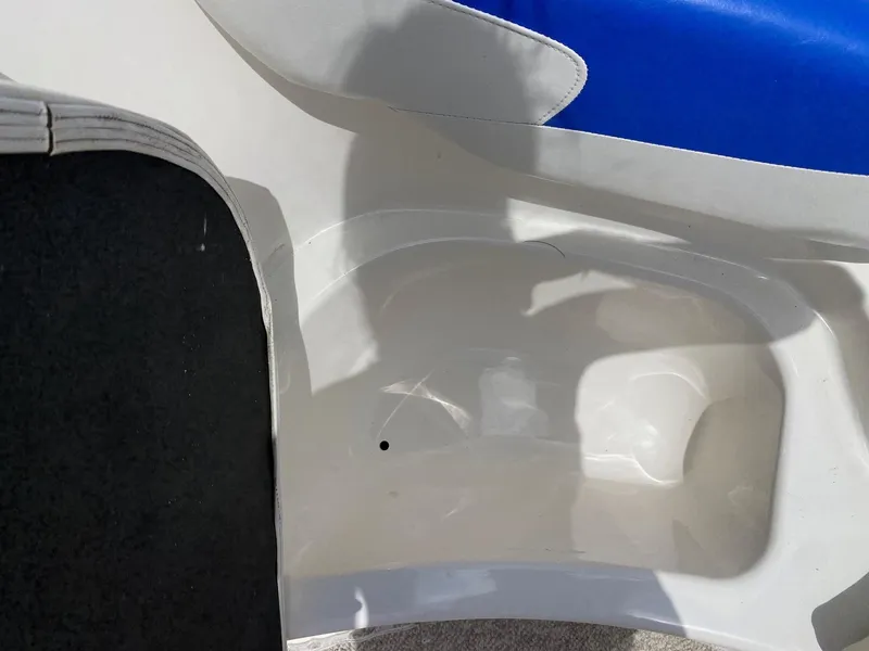 Slide: The Image of Interior detail of a 2008 Glastron 175 MX boat showing seating and flooring. - 17