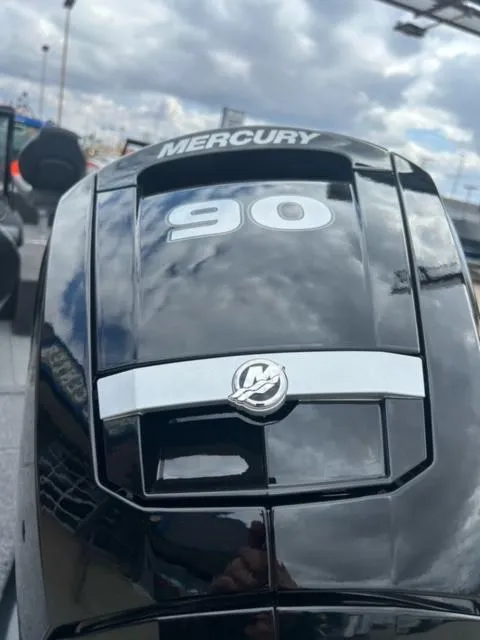 Slide: The Image of 2024 Crestliner HAWK 1650 with Mercury 90 HP outboard motor. - 6