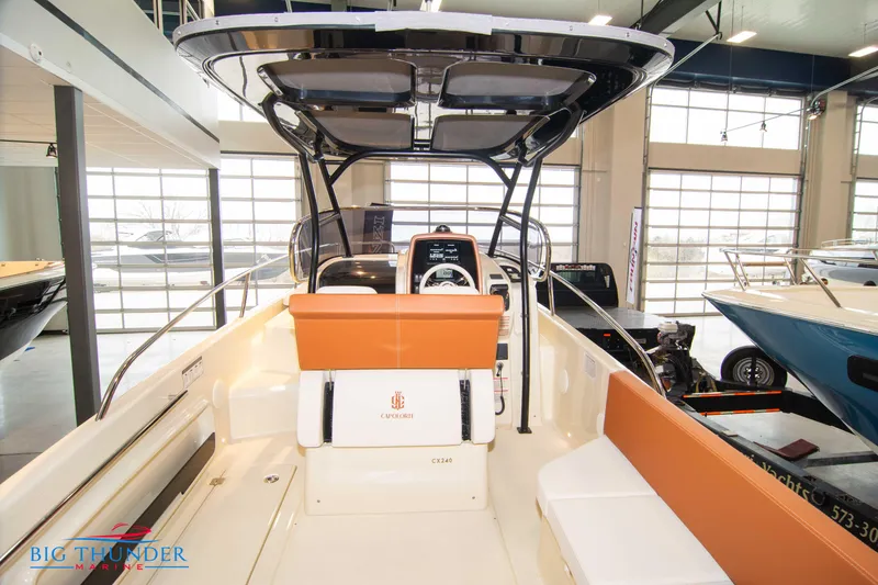 Slide: The Image of 2024 Capoforte CX240 boat interior at Big Thunder Marine showroom. - 12
