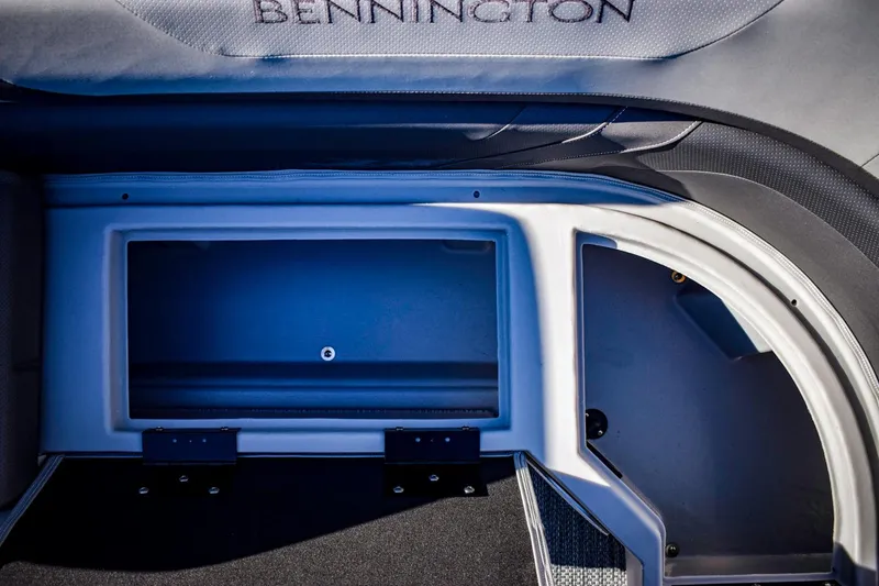 Slide: The Image of 2023 Bennington 22 SXCWSP boat storage compartment. - 15