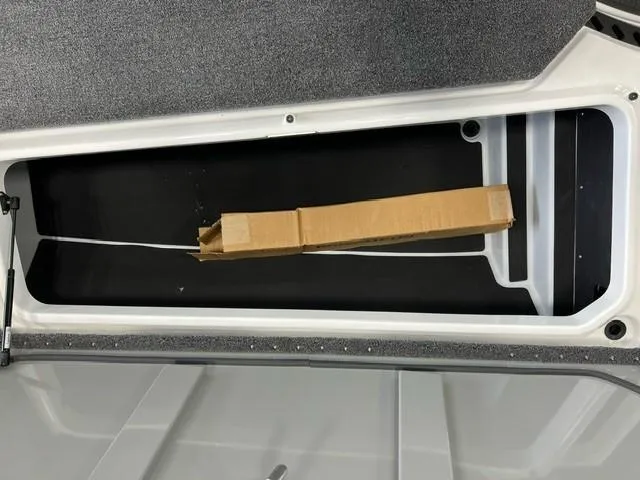Slide: The Image of Storage compartment of 2024 iKon LX20 boat with cardboard box inside. - 11