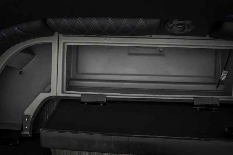 Slide: The Image of Storage compartment in the 2024 Bennington 23 RSBSR boat. - 10