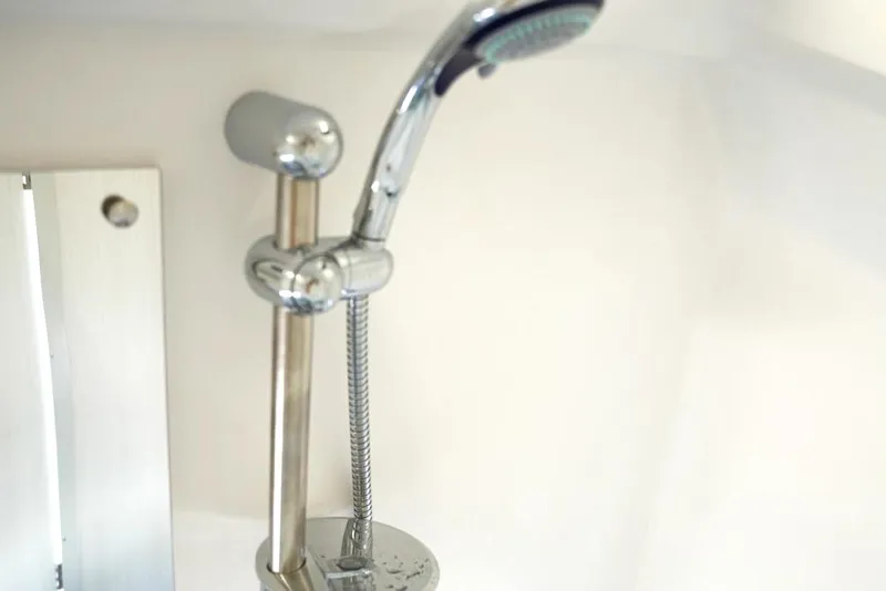 Slide: The Image of Modern shower fixture in 2025 Panamera Yacht PY 100 bathroom. - 25