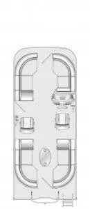 The Image of 2024 South Bay 222RSLE pontoon boat floor plan. - 1