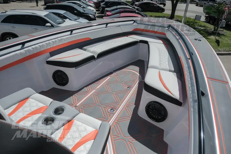 Slide: The Image of 2025 Statement 350 Open boat with stylish seating and modern design. - 36