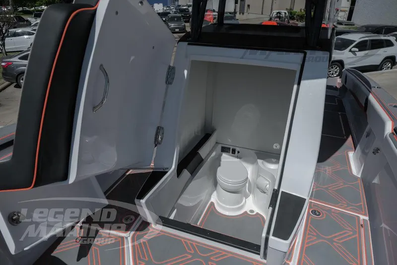 Slide: The Image of 2025 Statement 350 Open boat with open cabin and toilet. - 39