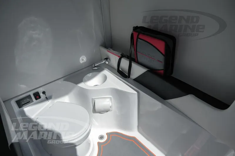 Slide: The Image of 2025 Statement 350 Open boat bathroom with modern fixtures and compact design. - 41