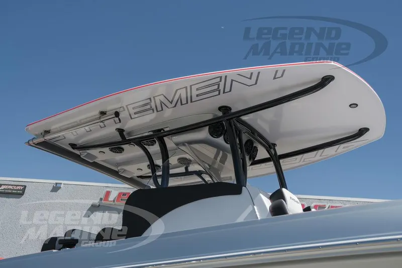 Slide: The Image of 2025 Statement 350 Open boat with T-top, displayed at Legend Marine. - 43