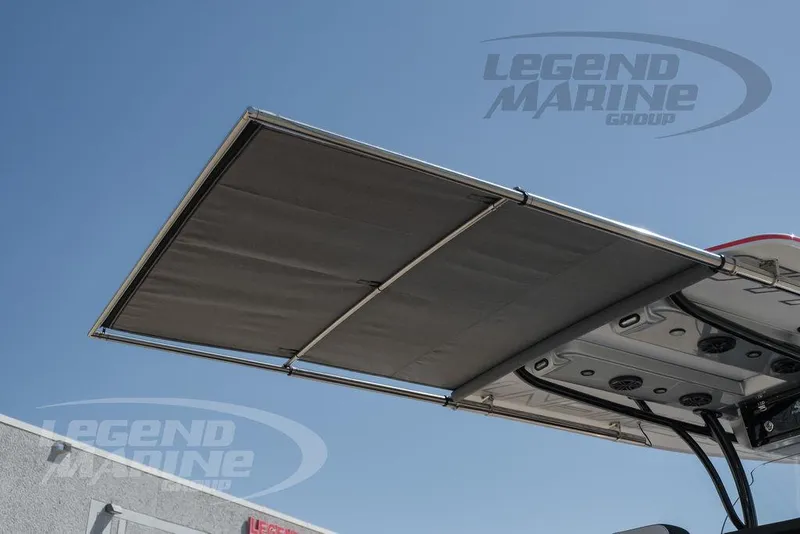 Slide: The Image of 2025 Statement 350 Open boat with extended sunshade canopy. - 45