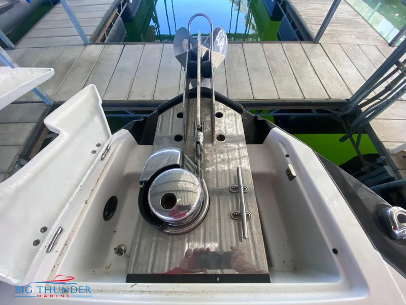 Slide: The Image of 2021 Monterey 278SS boat anchor and deck at Big Thunder Marine. - 45