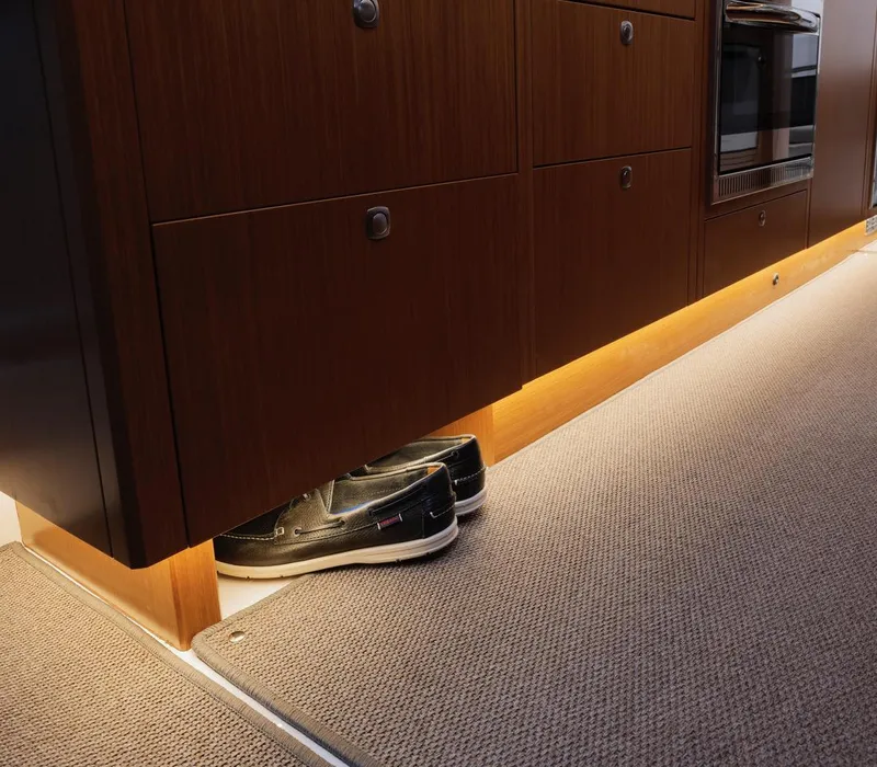 Slide: The Image of Luxurious interior of 2025 Sargo 45 Cat A yacht with dining area and kitchen. - 25