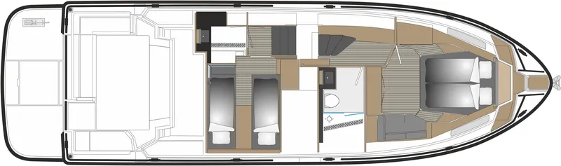 Slide: The Image of Interior of 2025 Sargo 45 Cat A boat with elegant seating and dining area. - 30