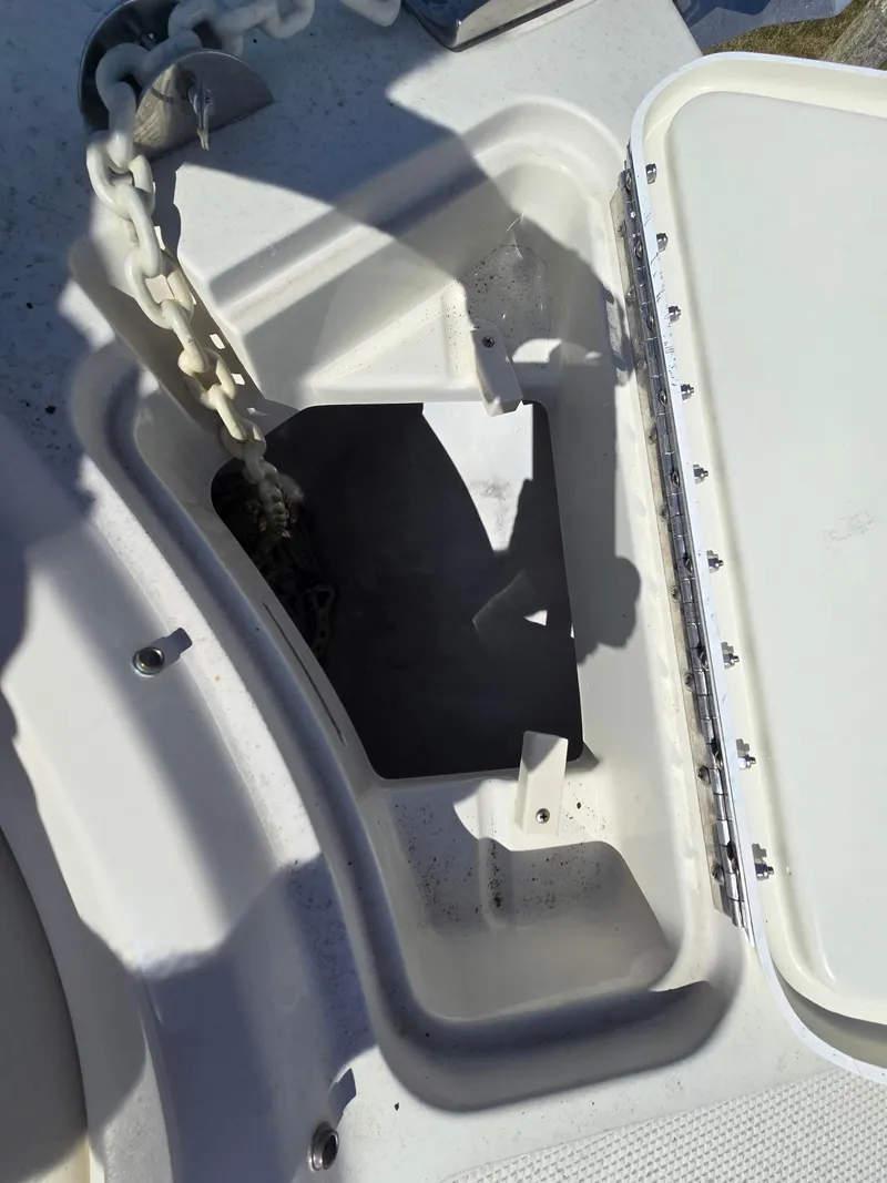 Slide: The Image of Open anchor compartment on 2008 Hydra-Sports Vector 2200 DC boat. - 5