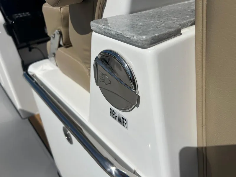 Slide: The Image of 2024 Everglades 315 Center Console fresh water access point. - 27
