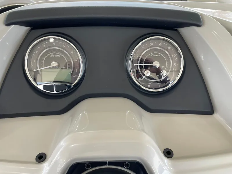 Slide: The Image of 2024 Barletta Cabrio 22UC dashboard with dual gauges. - 41