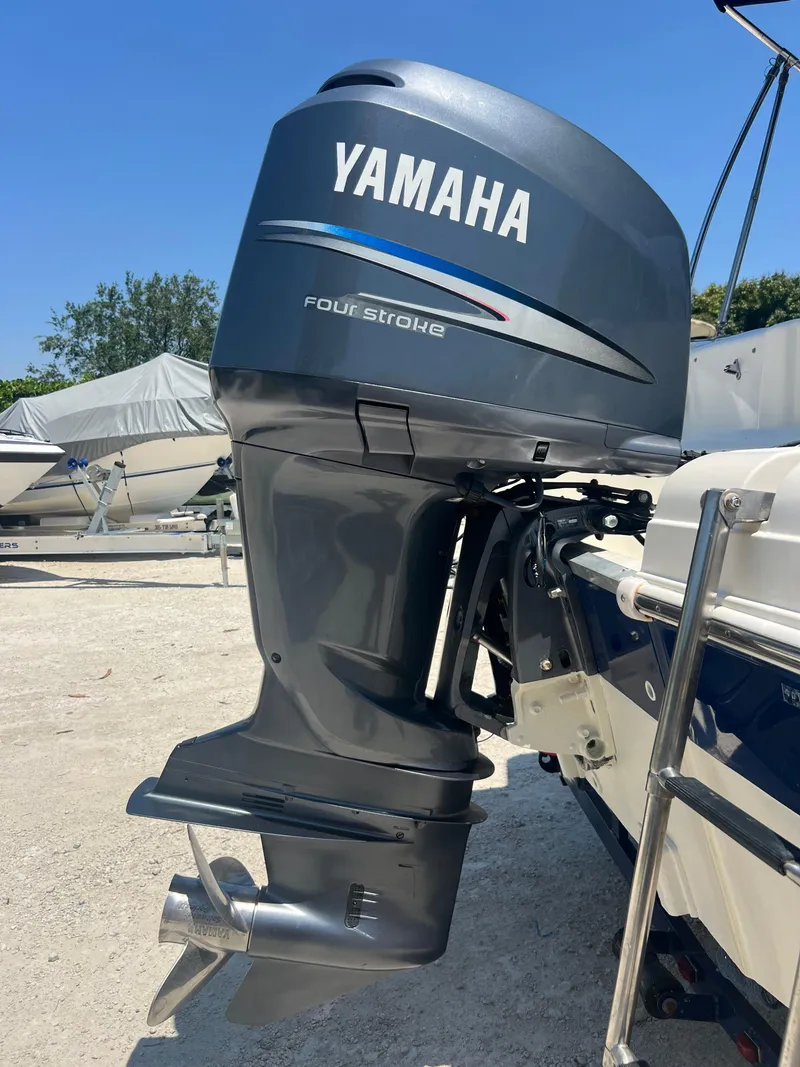 Slide: The Image of Yamaha Four Stroke outboard motor on a 2007 Hurricane 231 boat. - 26