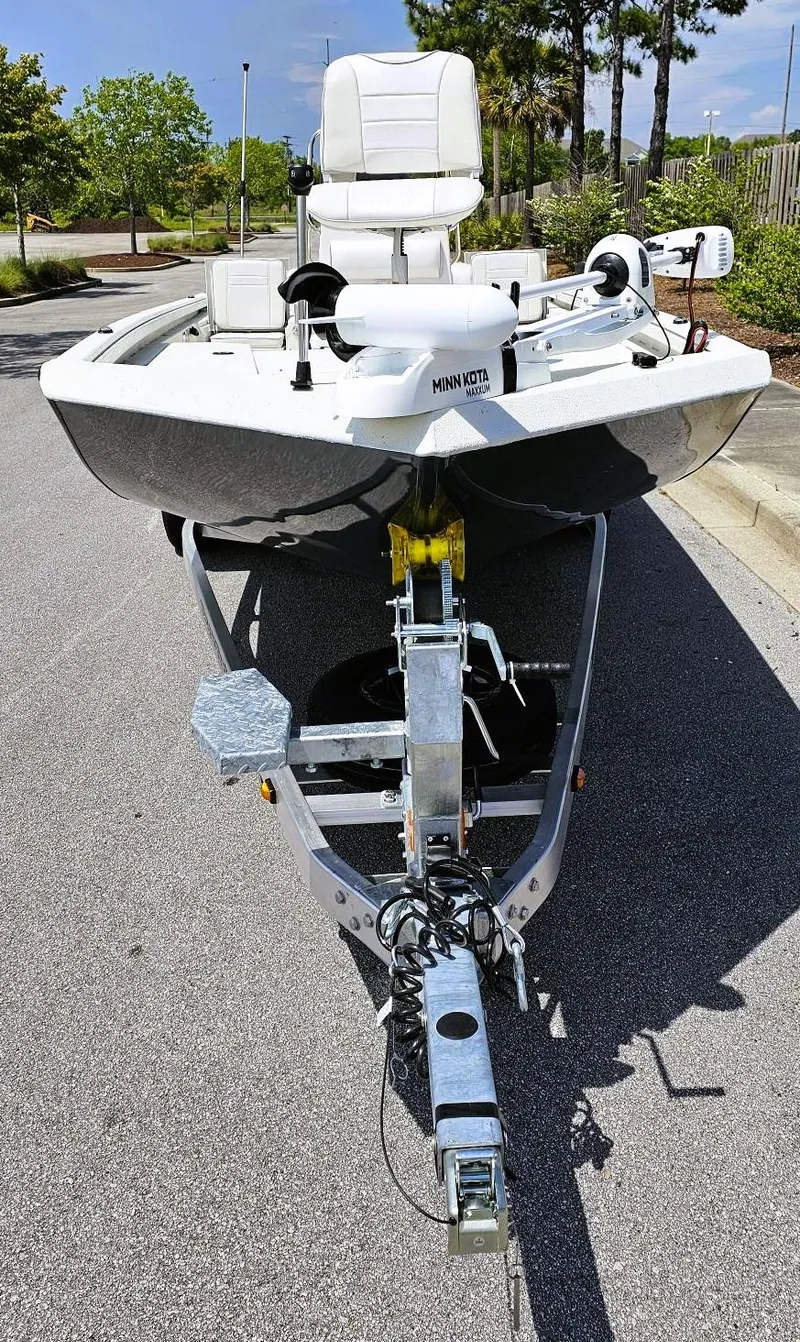 Slide: The Image of 2024 Ranger RB210 boat on trailer, front view. - 4