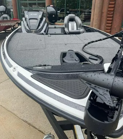 Slide: The Image of 2024 Nitro Z18 fishing boat with modern design and spacious deck. - 1