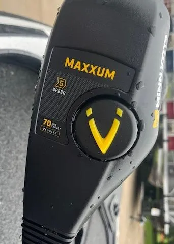 Slide: The Image of Minn Kota Maxxum trolling motor control on a 2024 Nitro Z18 boat. - 12