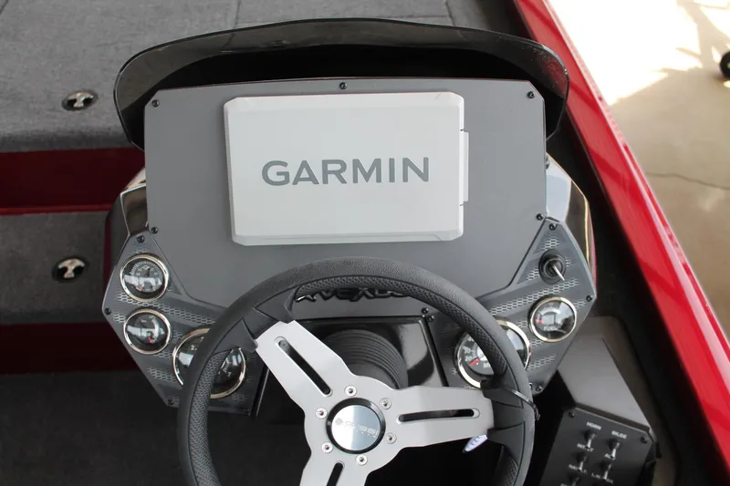 Slide: The Image of 2024 Vexus AVX1980C boat dashboard with Garmin navigation system. - 15
