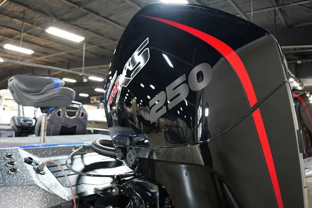 Slide: The Image of 2024 Ranger RZ521RC boat with Mercury 250 outboard motor in showroom. - 8
