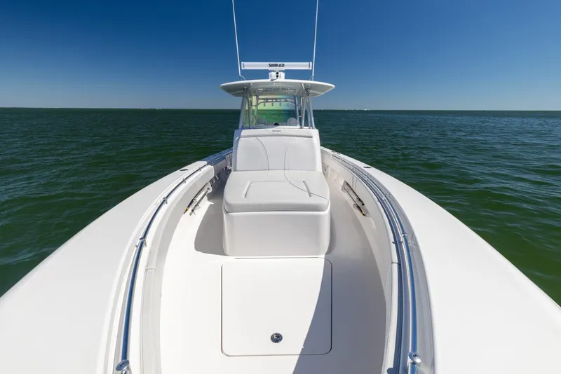 Slide: The Image of 2021 Contender 39FA Fish Around boat on open water. - 42