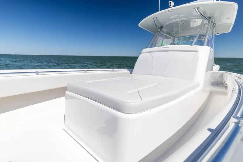 Slide: The Image of 2021 Contender 39FA Fish Around boat with spacious deck and seating. - 44