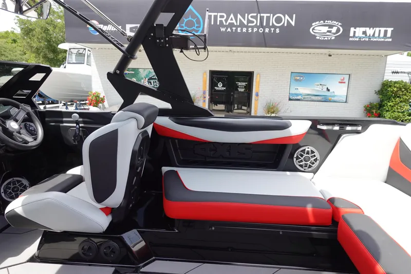 Slide: The Image of 2019 Axis T22 boat interior at Transition Watersports dealership. - 19