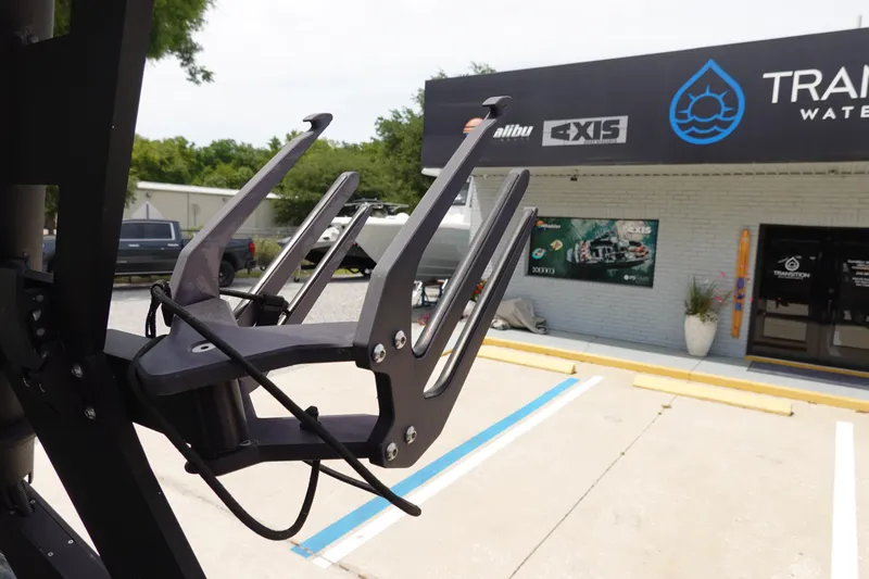 Slide: The Image of Close-up of 2019 Axis T22 boat accessory at dealership. - 28