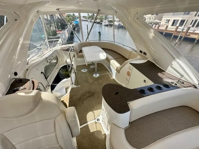 Slide: The Image of Luxurious interior of 2013 Meridian 441 Sedan yacht with waterfront view. - 11