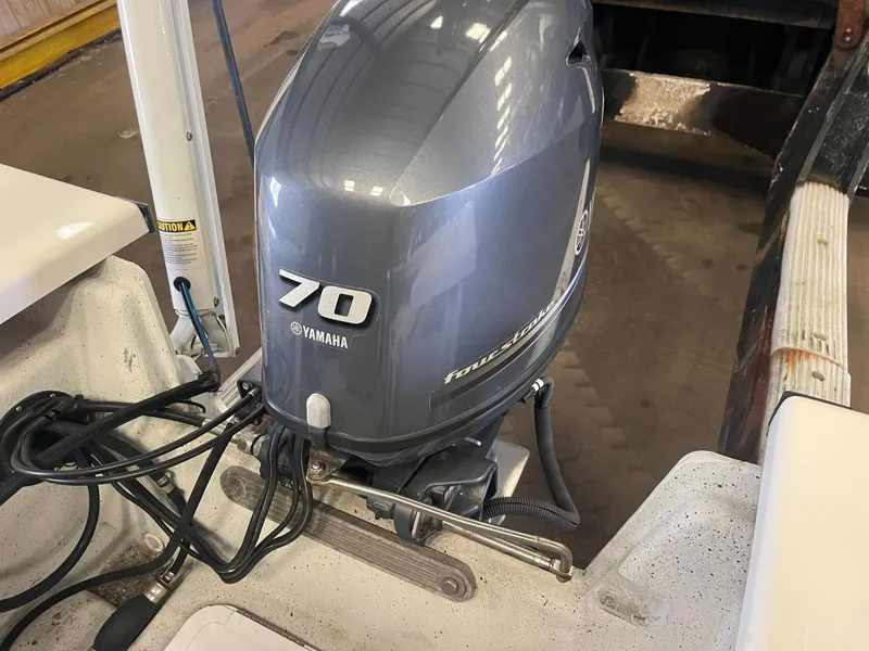 Slide: The Image of 2013 KenCraft Bay Rider 1860 with Yamaha 70 horsepower outboard motor. - 14