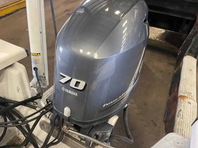 Slide: The Image of 2013 KenCraft Bay Rider 1860 with Yamaha 70 horsepower outboard motor. - 18