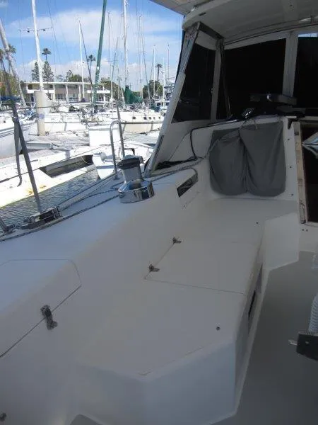 Slide: The Image of 2007 Catalina MkII sailboat cockpit with marina view. - 23