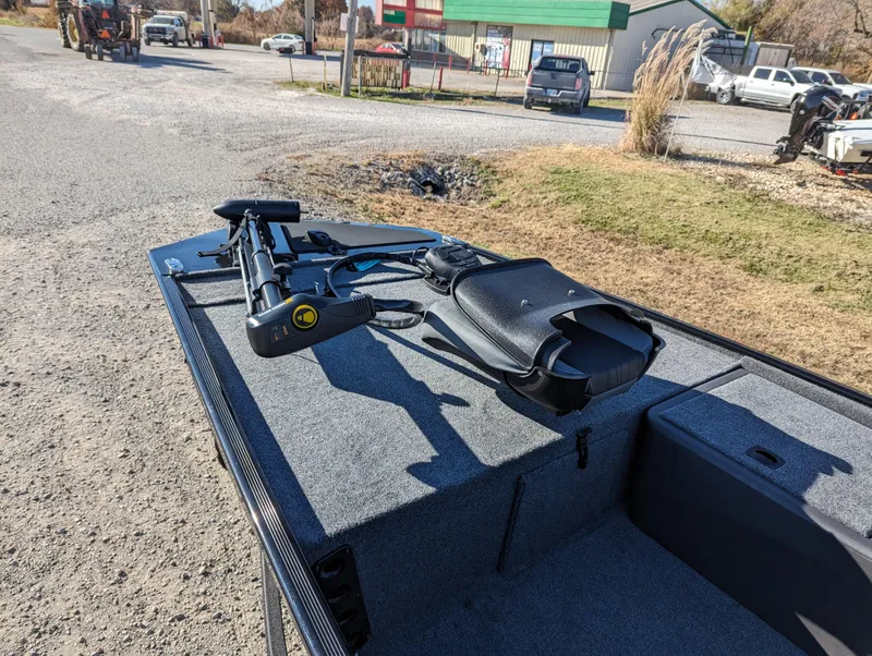 Slide: The Image of 2024 Tracker Bass Tracker Classic XL boat with fishing gear on deck. - 15