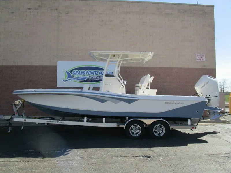 The Image of 2024 Ranger 2660 Bay boat on trailer at Grand Pointe Marina. - 0