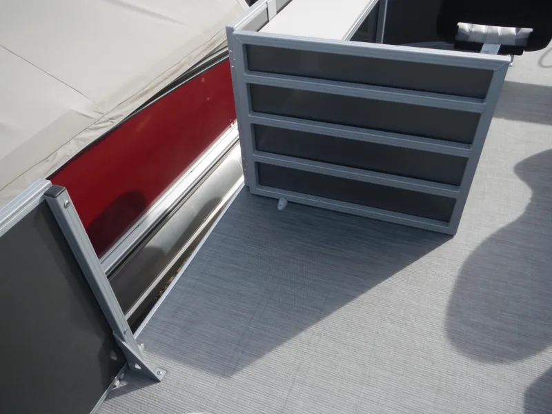 Slide: The Image of 2024 Lowe SF 212 WT boat interior with storage compartments. - 26