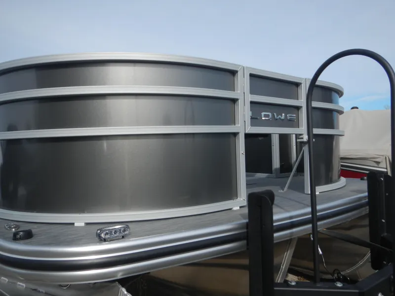 Slide: The Image of 2024 Lowe SF 212 WT pontoon boat, front view. - 3