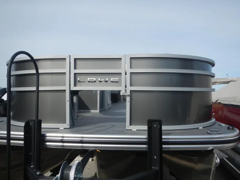 Slide: The Image of 2024 Lowe SF 212 WT pontoon boat, front view. - 4