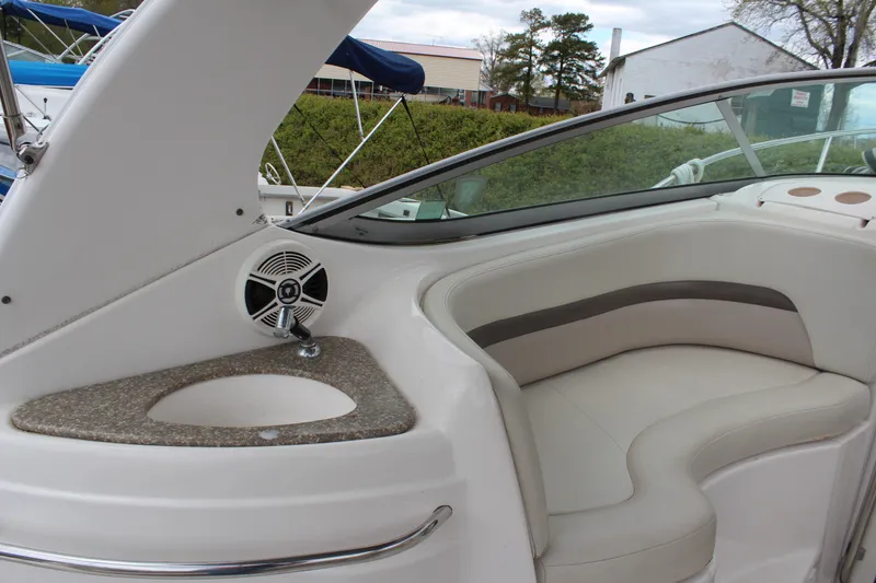 Slide: The Image of 2008 Chaparral Signature 290 boat interior with seating and speaker. - 15