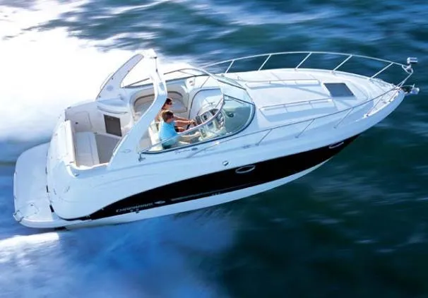 Slide: The Image of 2008 Chaparral Signature 290 cruising on open water, showcasing sleek design and performance. - 45