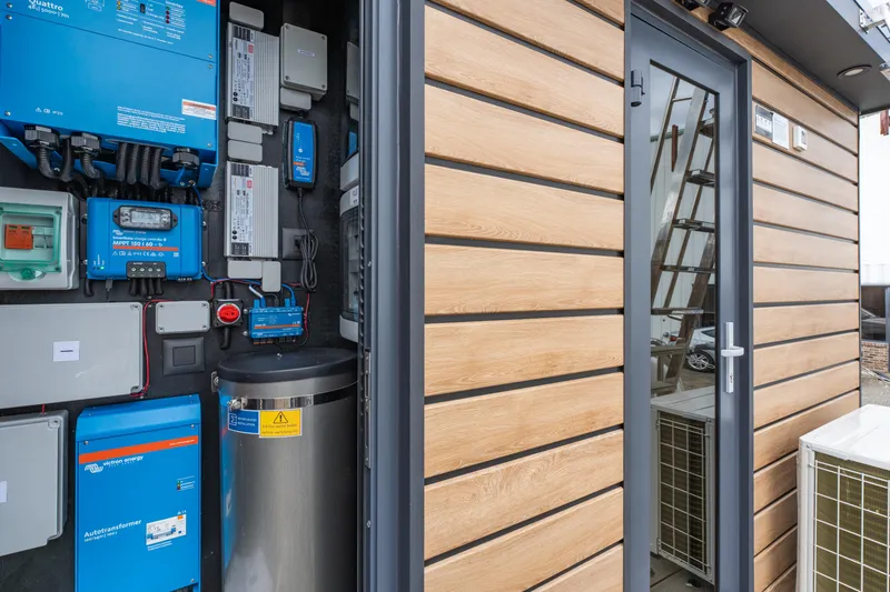 Slide: The Image of 2024 Waterlodge Apart M electrical and utility systems compartment. - 31