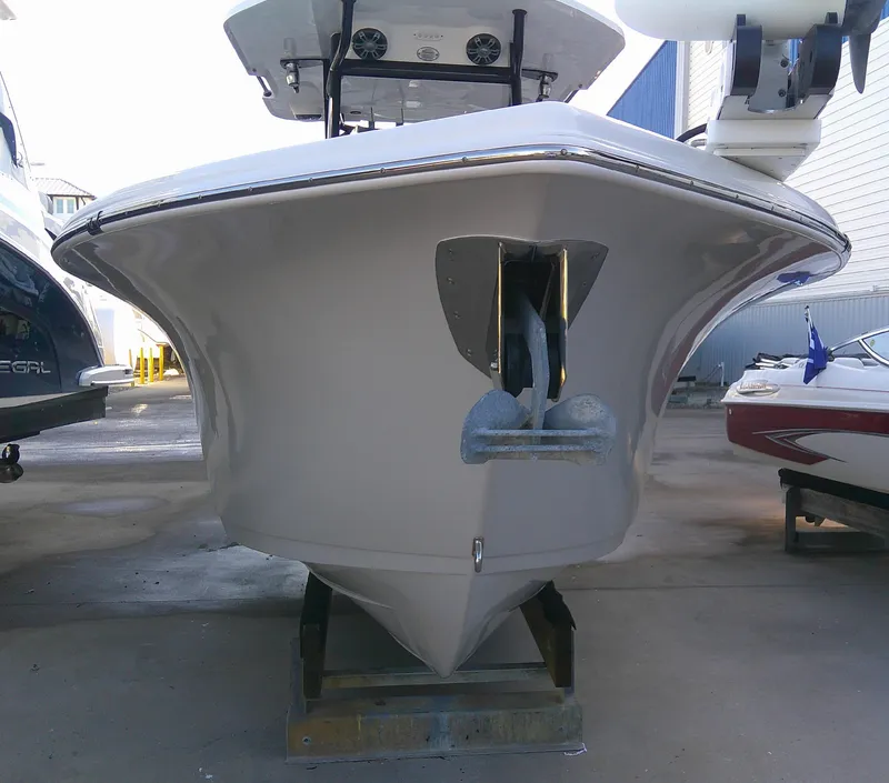 Slide: The Image of 2020 Sea Pro 259 Center Console boat on display, front view. - 5