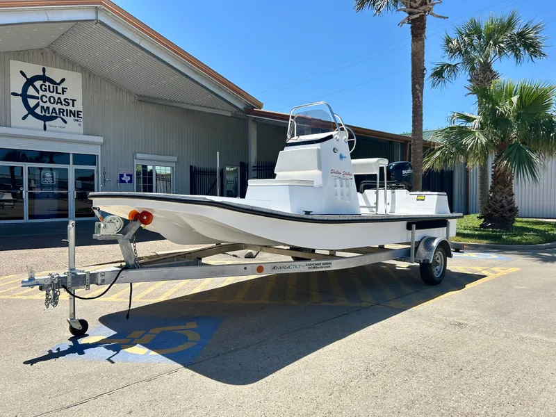 The Image of 2024 Shallow Stalker 17 LTS boat on trailer at Gulf Coast Marine dealership. - 0