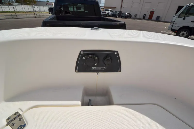 Slide: The Image of 2019 Boston Whaler 180 Dauntless boat dashboard with control panel. - 27