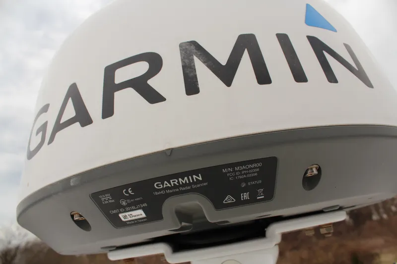 Slide: The Image of Garmin radar on 2020 Parker 2520 XL Deep Vee Sport Cabin boat. - 25